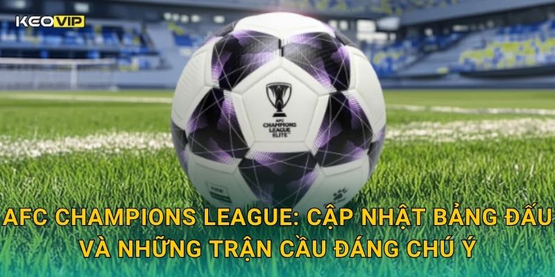 Soi Kèo AFC Champions League – Kèo Nhà Cái Nhận Định Bóng Đá Cúp C1 Châu Á Hôm Nay 1 AFC Champions League: Cập nhật bảng đấu và những trận cầu đáng chú ý